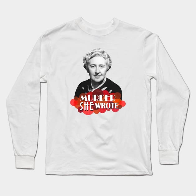 Agatha Christie Murder She Wrote Miss Marple Hercule Poirot Long Sleeve T-Shirt by Hoang Bich